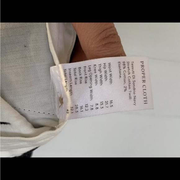 Proper Cloth Athletic Fit Navy Blue Black Pants Sz 32X32 - Picture 11 of 11